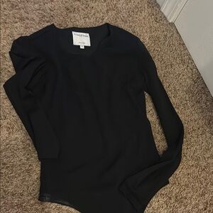 Privacy Please Black Bodysuit